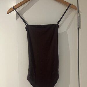 Aritzia Wilfred Contour Deep Mocha Brown Bodysuit Size XS-Small